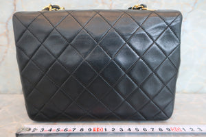 CHANEL Mini Matelasse single flap chain shoulder bag Lambskin Black/Gold hadware Shoulder bag 600060136