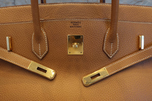 HERMES BIRKIN 40 Ardennes leather Natural 〇Y刻印 Hand bag 600120014