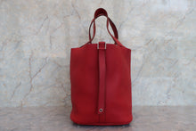 將圖片載入圖庫檢視器 HERMES／エルメス ピコタンロックGM トリヨンクレマンス ルージュガランス □R刻印 ハンドバッグ 700060263
