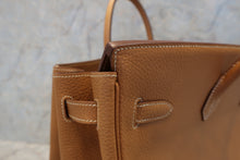 将图片加载到图库查看器，HERMES BIRKIN 40 Ardennes leather Natural 〇Y刻印 Hand bag 600120014
