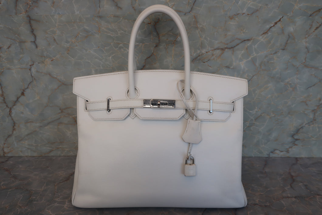 HERMES／エルメス バーキン35 ヴォーエプソン ホワイト □H刻印 ハンドバッグ 700040192