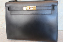 將圖片載入圖庫檢視器 HERMES／エルメス ケリー28 ボックスカーフ ブラック 〇Z刻印 ショルダーバッグ 700090111
