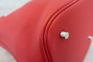 HERMES／エルメス ピコタンロックGM トリヨンクレマンス ルージュガランス □R刻印 ハンドバッグ 700060263