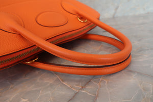 HERMES／エルメス ボリード35 トリヨンクレマンス オレンジ □G刻印 ショルダーバッグ 700090011