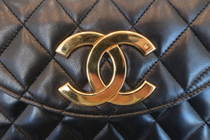 CHANEL/シャネル デカココチェーンショルダーバッグ ラムスキン ブラック/ゴールド金具 ショルダーバッグ 600090045