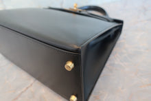 將圖片載入圖庫檢視器 HERMES／エルメス ケリー28 ボックスカーフ ブラック 〇Z刻印 ショルダーバッグ 700090111
