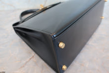 將圖片載入圖庫檢視器 HERMES／エルメス ケリー28 ボックスカーフ ブラック 〇Z刻印 ショルダーバッグ 700090111
