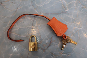 HERMES／エルメス ボリード35 トリヨンクレマンス オレンジ □G刻印 ショルダーバッグ 700090011