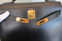 將圖片載入圖庫檢視器 HERMES／エルメス ケリー28 ボックスカーフ ブラック 〇Z刻印 ショルダーバッグ 700090111
