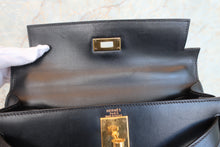 將圖片載入圖庫檢視器 HERMES／エルメス ケリー28 ボックスカーフ ブラック 〇Z刻印 ショルダーバッグ 700090111
