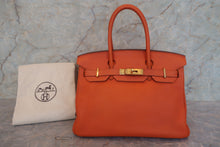 Load image into Gallery viewer, HERMES BIRKIN 30 Togo leather Orange Hand bag 700120200
