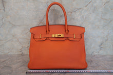 Load image into Gallery viewer, HERMES BIRKIN 30 Togo leather Orange Hand bag 700120200
