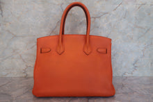 Load image into Gallery viewer, HERMES BIRKIN 30 Togo leather Orange Hand bag 700120200
