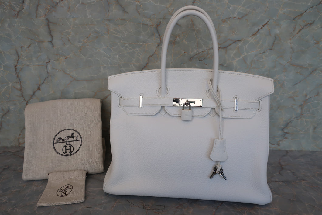 HERMES／エルメス バーキン35 トリヨンクレマンス ホワイト □K刻印 ハンドバッグ 700110074