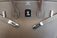 将图片加载到图库查看器，HERMES BIRKIN 35 Clemence leather Etoupe gray □N刻印 Hand bag 600100045
