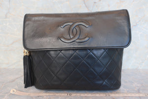 CHANEL/シャネル マトラッセフリンジチェーンショルダーバッグ ラムスキン ブラック/ゴールド金具 ショルダーバッグ 600110187