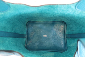 HERMES／エルメス ピコタンロックＰＭ トリヨンクレマンス ブルーイズミール □Q刻印 ハンドバッグ 700070234