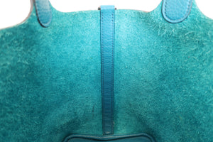 HERMES／エルメス ピコタンロックＰＭ トリヨンクレマンス ブルーイズミール □Q刻印 ハンドバッグ 700070234