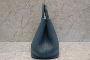 HERMES  GARDEN PARTY PM Negonda leather Blue tempete □O刻印 Tote bag 600120050