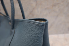 将图片加载到图库查看器，HERMES  GARDEN PARTY PM Negonda leather Blue tempete □O刻印 Tote bag 600120050
