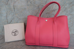HERMES／エルメス ガーデンパーティPM ヴォーエプソン ローズアザレ A刻印 トートバッグ 700090004