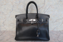 将图片加载到图库查看器，HERMES BIRKIN 35 Graine Lisse leather Black □F刻印 Hand bag 600100016
