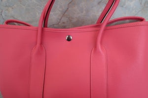 HERMES／エルメス ガーデンパーティPM ヴォーエプソン ローズアザレ A刻印 トートバッグ 700090004