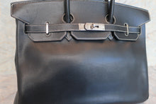 将图片加载到图库查看器，HERMES BIRKIN 35 Graine Lisse leather Black □F刻印 Hand bag 600100016
