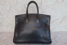 将图片加载到图库查看器，HERMES BIRKIN 35 Graine Lisse leather Black □F刻印 Hand bag 600100016
