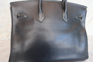 HERMES BIRKIN 35 Graine Lisse leather Black □F刻印 Hand bag 600100016