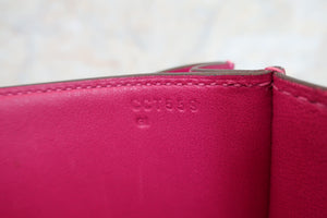 HERMES CONSTANCE3 24 Evercolor leather Rose purple C Engraving Shoulder bag 700050095