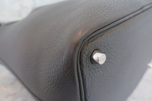 HERMES／エルメス ピコタンロックＰＭ トリヨンクレマンス グラファイト □O刻印 ハンドバッグ 700060220