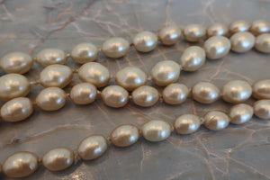 CHANEL Pearl necklace Gold plate Gold Necklace 600090062