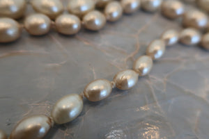 CHANEL Pearl necklace Gold plate Gold Necklace 600090062