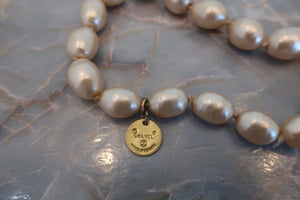 CHANEL Pearl necklace Gold plate Gold Necklace 600090062