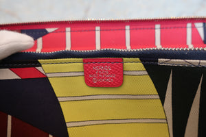 HERMES／エルメス アザップロング シルクイン ヴォーエプソン/シルク ローズエクストリーム A刻印 財布 700070221