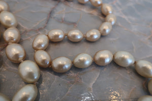 CHANEL Pearl necklace Gold plate Gold Necklace 600090062