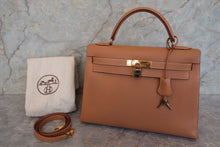 将图片加载到图库查看器，HERMES KELLY 32 Graine Couchevel leather Natural 〇W刻印 Shoulder bag 700010164
