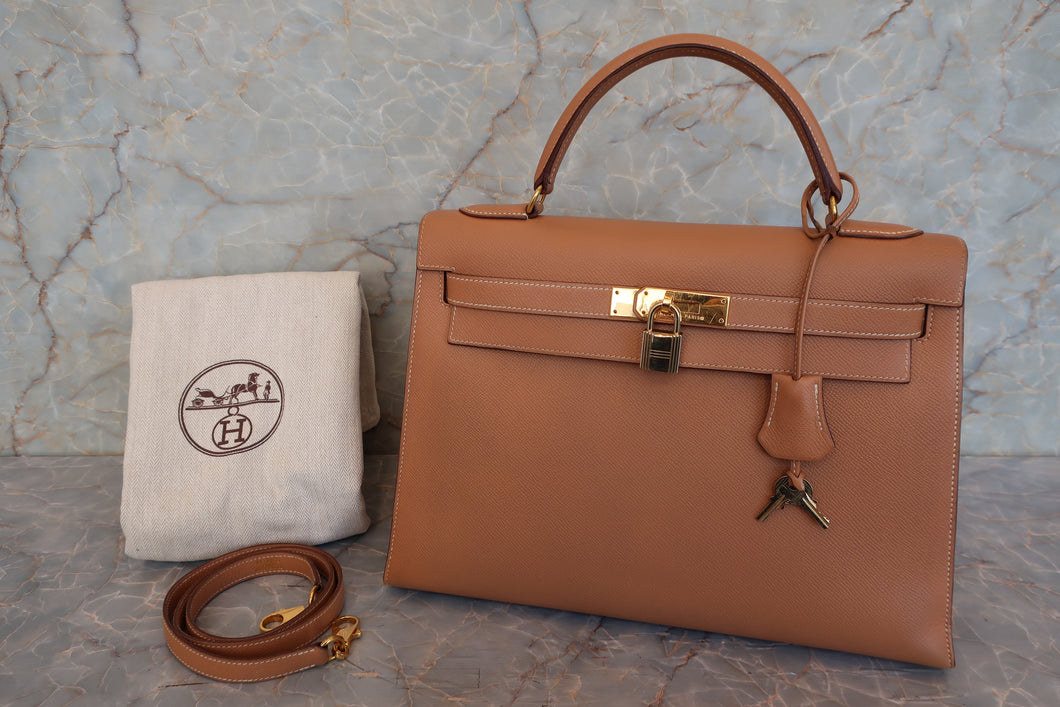 HERMES KELLY 32 Graine Couchevel leather Natural 〇W刻印 Shoulder bag 700010164