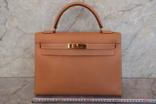 将图片加载到图库查看器，HERMES KELLY 32 Graine Couchevel leather Natural 〇W刻印 Shoulder bag 700010164
