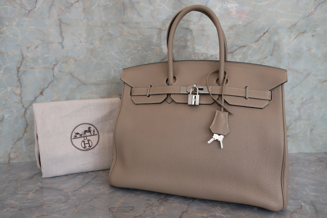 HERMES／エルメス バーキン35 トゴ トゥルティエールグレー □N刻印 ハンドバッグ 700060174