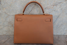 将图片加载到图库查看器，HERMES KELLY 32 Graine Couchevel leather Natural 〇W刻印 Shoulder bag 700010164
