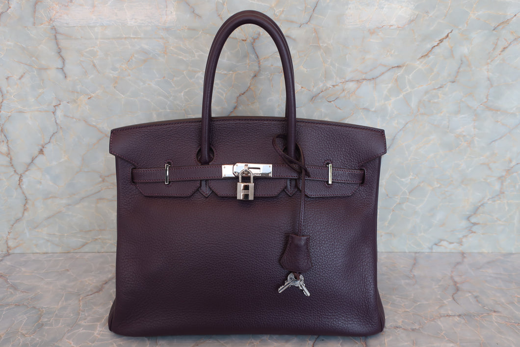 HERMES／エルメス バーキン35 トリヨンクレマンス レザン □F刻印 ハンドバッグ 700070245