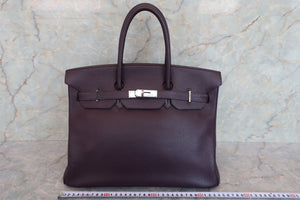 HERMES／エルメス バーキン35 トリヨンクレマンス レザン □F刻印 ハンドバッグ 700070245
