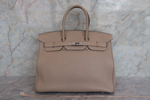 HERMES／エルメス バーキン35 トゴ トゥルティエールグレー □N刻印 ハンドバッグ 700060174