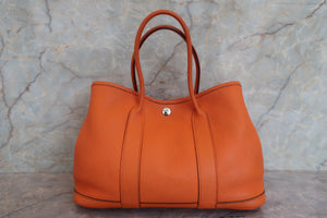 HERMES／エルメス ガーデンパーティTPM ネゴンダ オレンジ □M刻印 トートバッグ 700080227