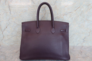 HERMES／エルメス バーキン35 トリヨンクレマンス レザン □F刻印 ハンドバッグ 700070245