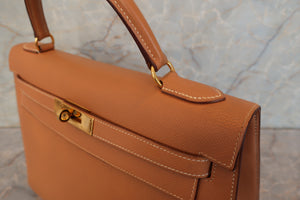 HERMES KELLY 32 Graine Couchevel leather Natural 〇W刻印 Shoulder bag 700010164