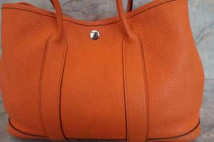 HERMES／エルメス ガーデンパーティTPM ネゴンダ オレンジ □M刻印 トートバッグ 700080227