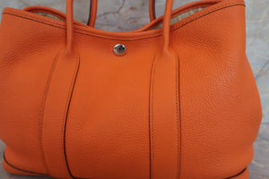 HERMES／エルメス ガーデンパーティTPM ネゴンダ オレンジ □M刻印 トートバッグ 700080227